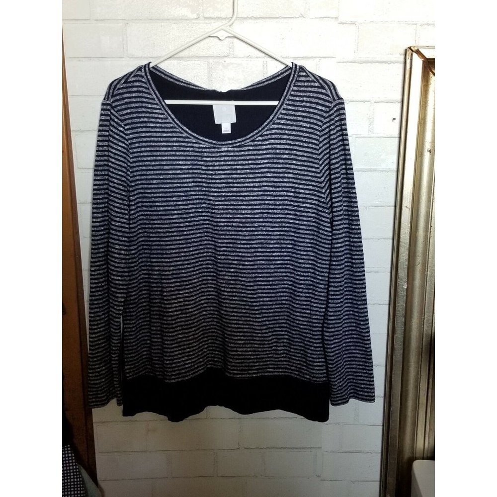 Anthropologie Sunday Women's Knit Top Pullover Sweater Sz Large striped
